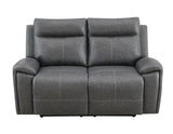 Gaston Gray Manual Reclining Loveseat from Steve Silver - Luna Furniture