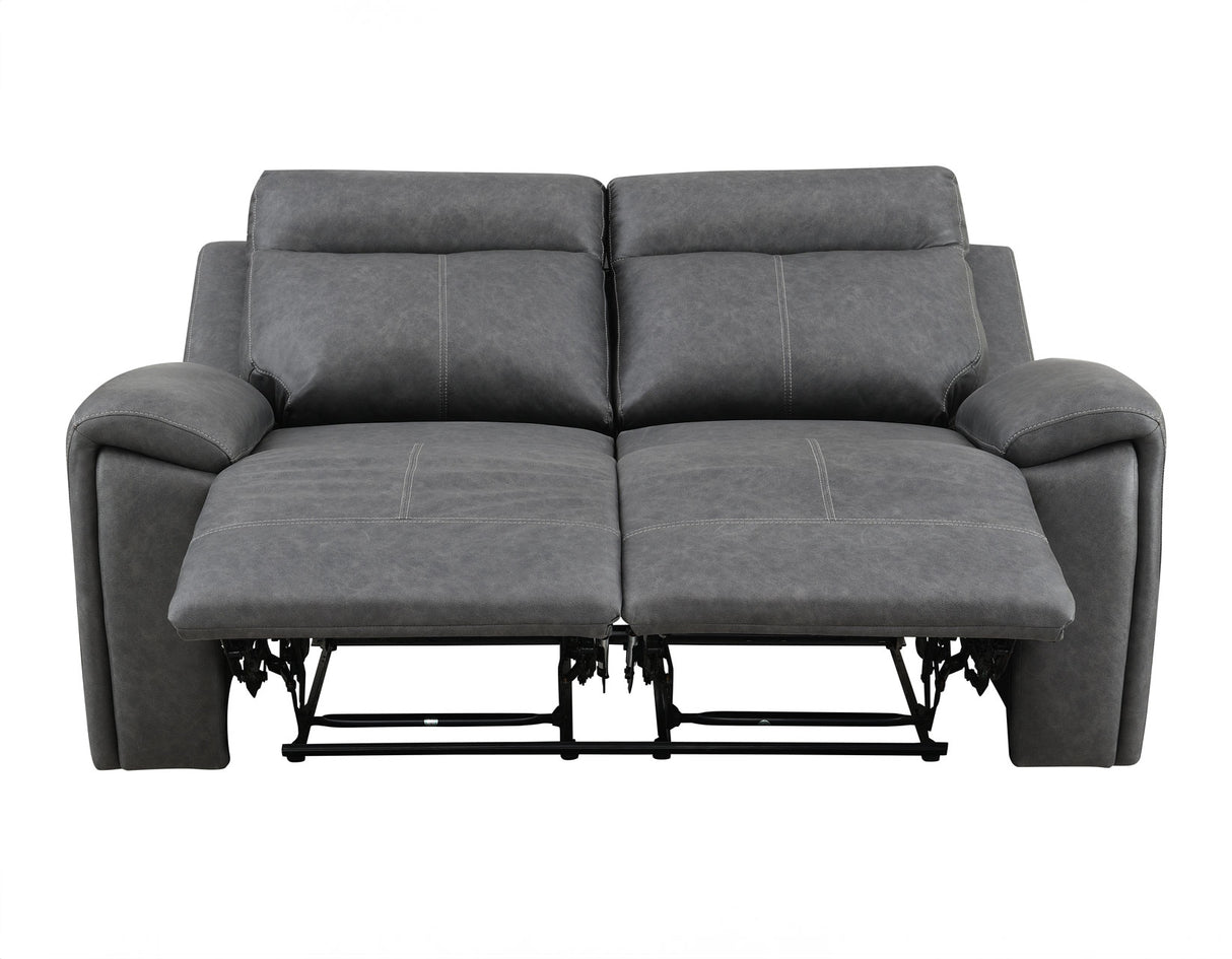 Gaston Gray Manual Reclining Loveseat from Steve Silver - Luna Furniture