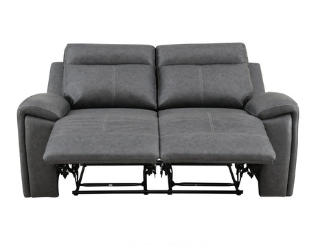Gaston Gray Manual Reclining Loveseat from Steve Silver - Luna Furniture