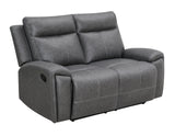 Gaston Gray Manual Reclining Loveseat from Steve Silver - Luna Furniture