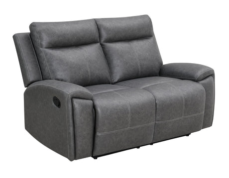 Gaston Gray Manual Reclining Loveseat from Steve Silver - Luna Furniture