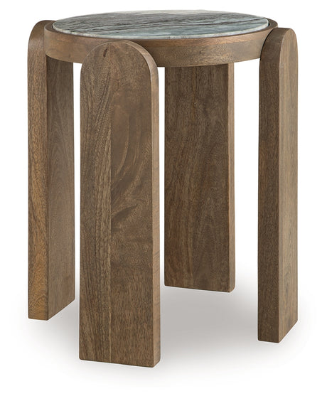 Gavrilley Gray/White/Brown Accent Table from Ashley - Luna Furniture