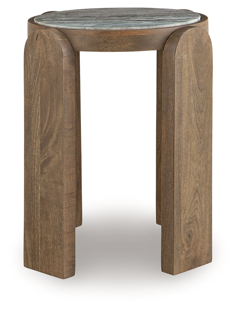 Gavrilley Gray/White/Brown Accent Table from Ashley - Luna Furniture