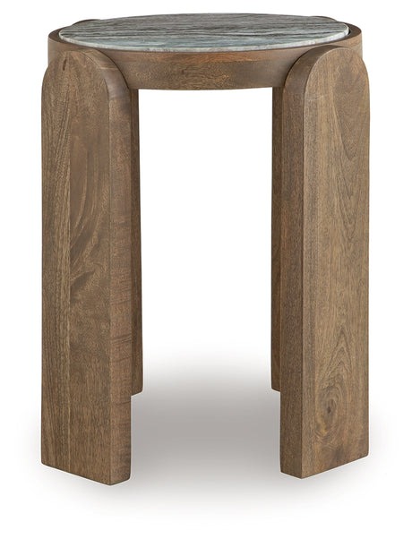 Gavrilley Gray/White/Brown Accent Table from Ashley - Luna Furniture