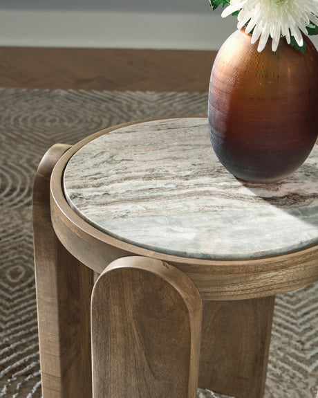 Gavrilley Gray/White/Brown Accent Table from Ashley - Luna Furniture