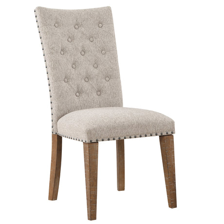 Riverdale Driftwood/Oatmeal Upholstered Side Chair, Set of 2 from Steve Silver - Luna Furniture