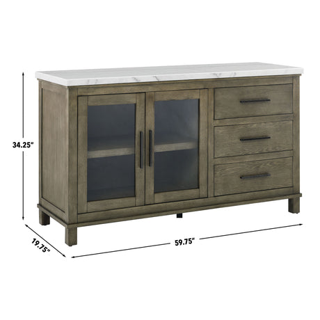 Grayson Server, White Marble Top from Steve Silver - Luna Furniture