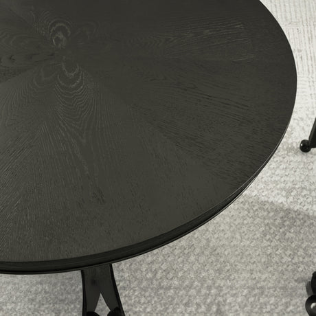 Rylie Black 48" Round Dining Table from Steve Silver - Luna Furniture