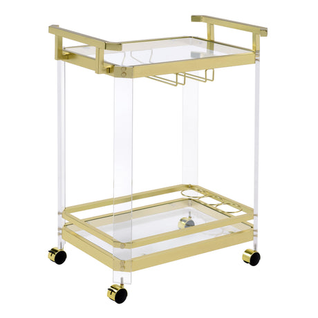 Aerin Server Cart, Gold from Steve Silver - Luna Furniture