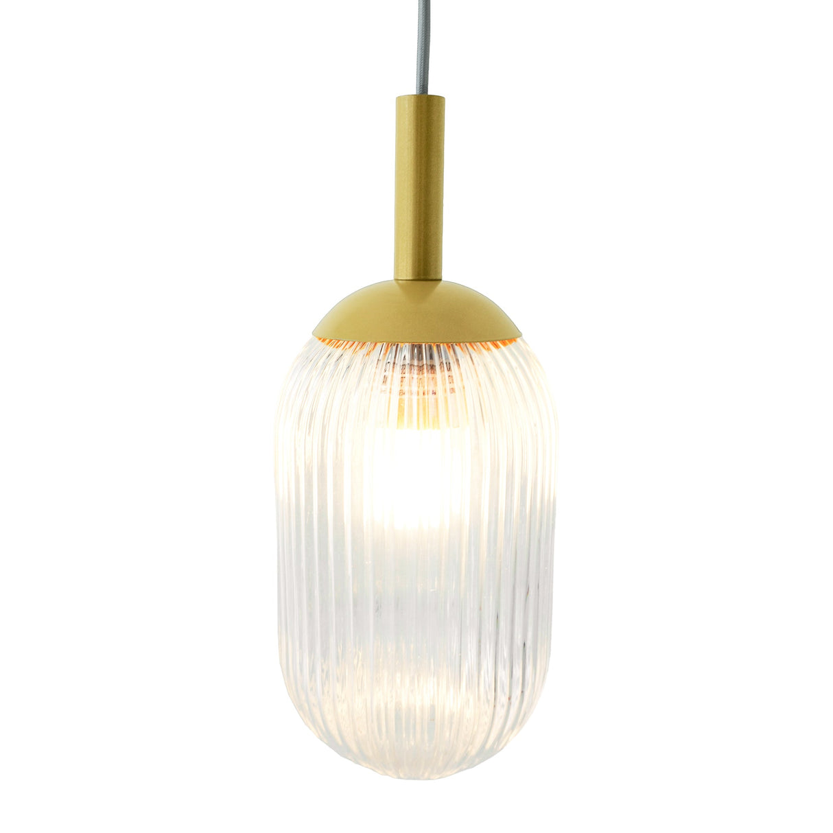 Gemma Pendant Lamp - Gold and Clear from Ashcroft Furniture - Luna Furniture