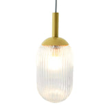 Gemma Pendant Lamp - Gold and Clear from Ashcroft Furniture - Luna Furniture