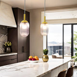 Gemma Pendant Lamp - Gold and Clear from Ashcroft Furniture - Luna Furniture