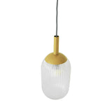 Gemma Pendant Lamp - Gold and Clear from Ashcroft Furniture - Luna Furniture