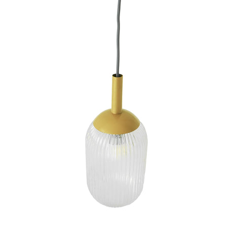 Gemma Pendant Lamp - Gold and Clear from Ashcroft Furniture - Luna Furniture