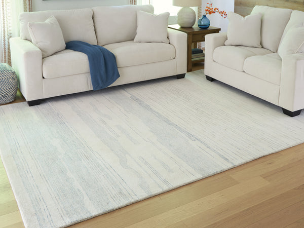 Genemost Ivory/Blue Large Rug