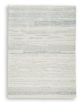 Genemost Ivory/Blue Medium Rug from Ashley Furniture - Luna Furniture
