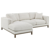 Geneva Sand Boucle Upholstered Sectional Chaise Sofa from Coaster - Luna Furniture