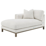 Geneva Sand Boucle Upholstered Sectional Chaise Sofa from Coaster - Luna Furniture