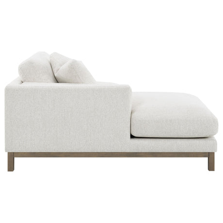 Geneva Sand Boucle Upholstered Sectional Chaise Sofa from Coaster - Luna Furniture