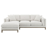 Geneva Sand Boucle Upholstered Sectional Chaise Sofa from Coaster - Luna Furniture