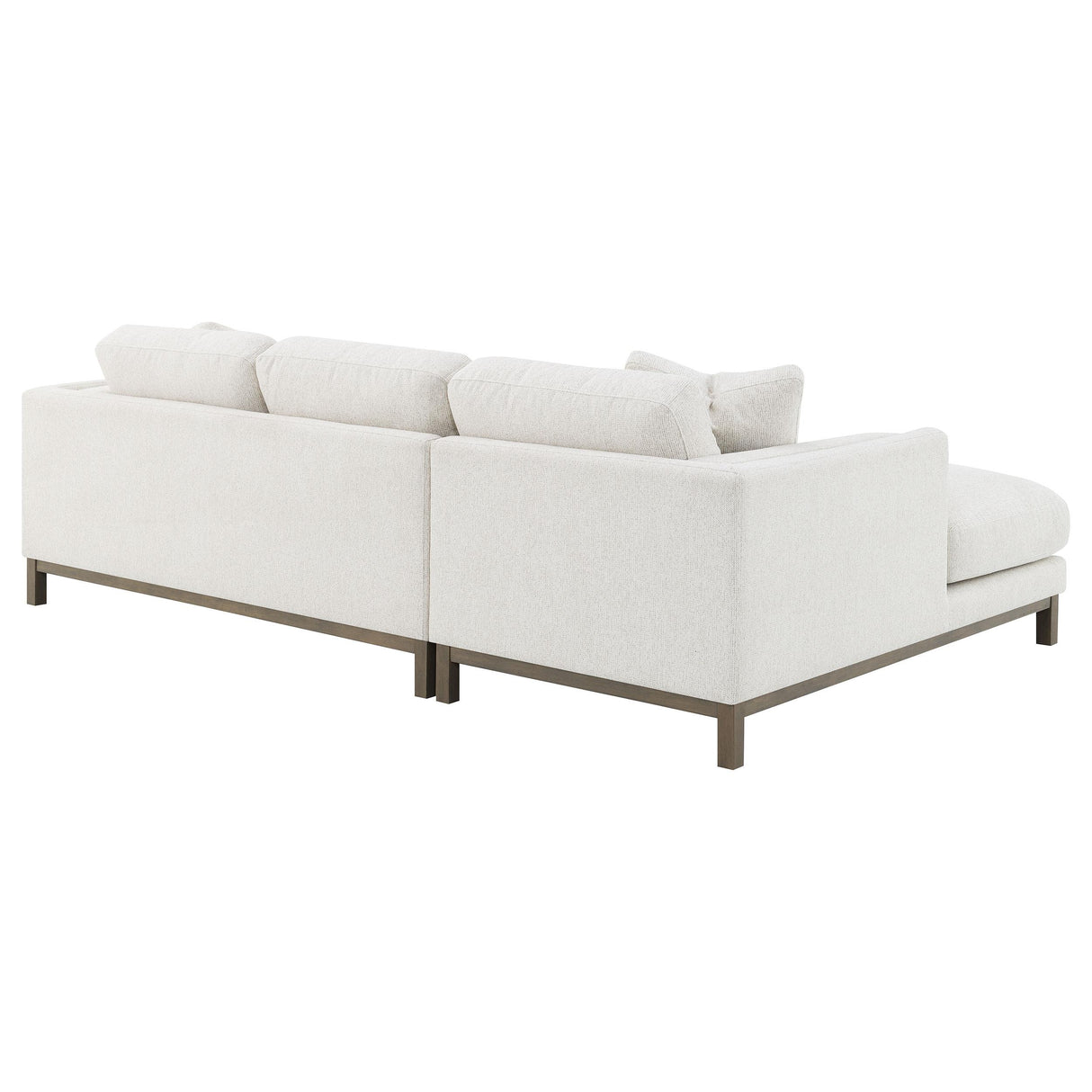 Geneva Sand Boucle Upholstered Sectional Chaise Sofa from Coaster - Luna Furniture