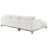 Geneva Sand Boucle Upholstered Sectional Chaise Sofa from Coaster - Luna Furniture