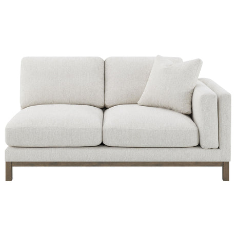Geneva Sand Boucle Upholstered Sectional Chaise Sofa from Coaster - Luna Furniture