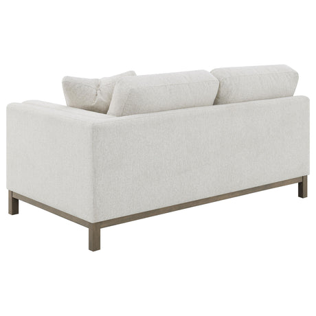 Geneva Sand Boucle Upholstered Sectional Chaise Sofa from Coaster - Luna Furniture