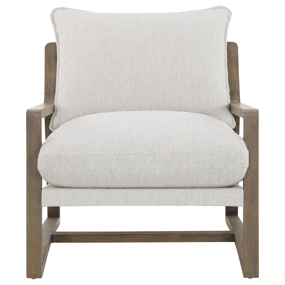 Geneva Sand Boucle Wood Arm Accent Chair from Coaster - Luna Furniture