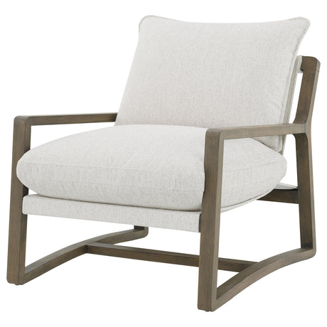 Geneva Sand Boucle Wood Arm Accent Chair from Coaster - Luna Furniture