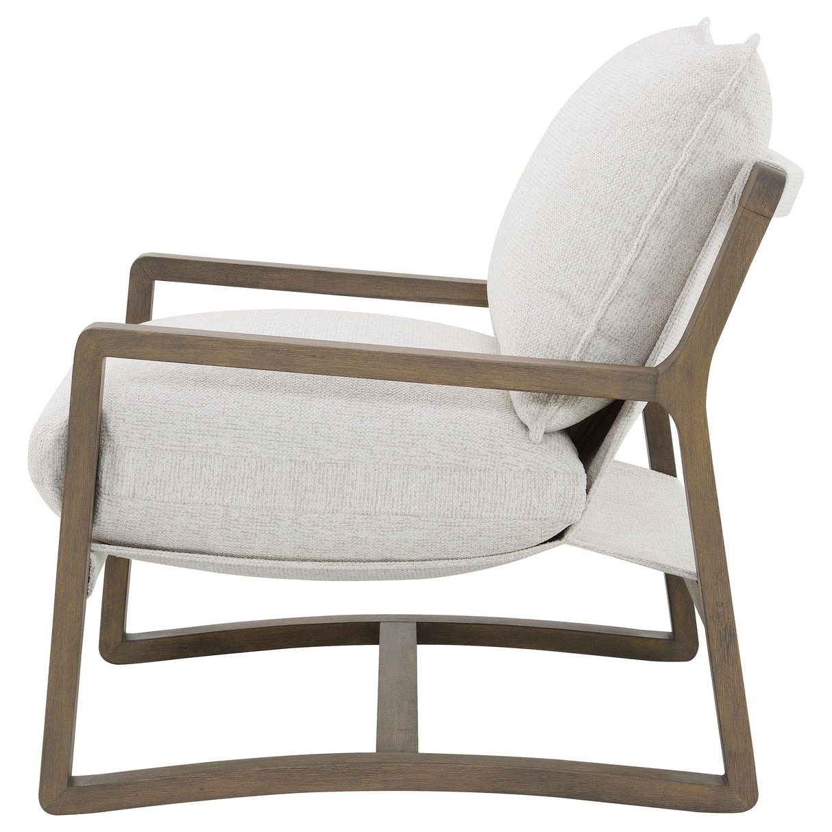 Geneva Sand Boucle Wood Arm Accent Chair from Coaster - Luna Furniture