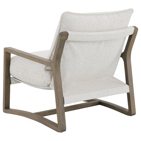 Geneva Sand Boucle Wood Arm Accent Chair from Coaster - Luna Furniture