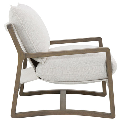 Geneva Sand Boucle Wood Arm Accent Chair from Coaster - Luna Furniture