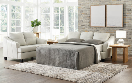 Genoa Coconut Queen Sofa Sleeper, Loveseat, Oversized Chair and Ottoman from Ashley - Luna Furniture
