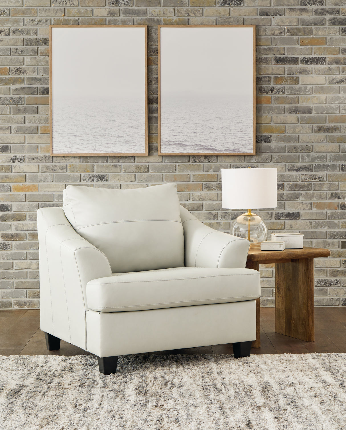 Genoa Queen Sofa Sleeper, Oversized Chair and Ottoman from Ashley - Luna Furniture