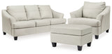 Genoa Queen Sofa Sleeper, Oversized Chair and Ottoman from Ashley - Luna Furniture