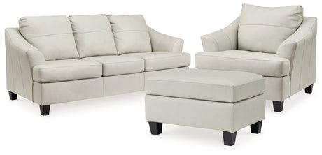 Genoa Queen Sofa Sleeper, Oversized Chair and Ottoman from Ashley - Luna Furniture
