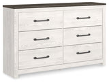 Gerridan Queen Panel Bed with Dresser in White/Gray from Ashley - Luna Furniture