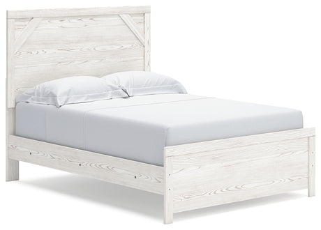 Gerridan White/Gray Full Panel Bed and 2 Nightstands from Ashley - Luna Furniture