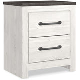 Gerridan White/Gray Full Panel Bed and 2 Nightstands from Ashley - Luna Furniture