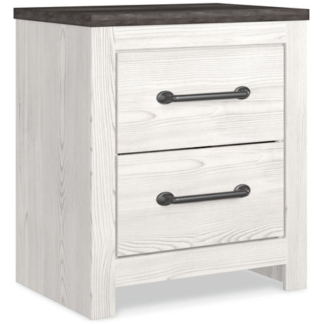 Gerridan White/Gray Full Panel Bed and 2 Nightstands from Ashley - Luna Furniture