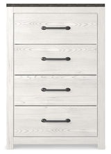 Gerridan White/Gray King Panel Bed, Chest and 2 Nightstands from Ashley - Luna Furniture