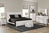 Gerridan White/Gray King Panel Bed, Dresser, Chest and 2 Nightstands from Ashley - Luna Furniture