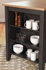 Gesthaven Natural/Brown Counter Height Dining Table and 2 Barstools from Ashley - Luna Furniture
