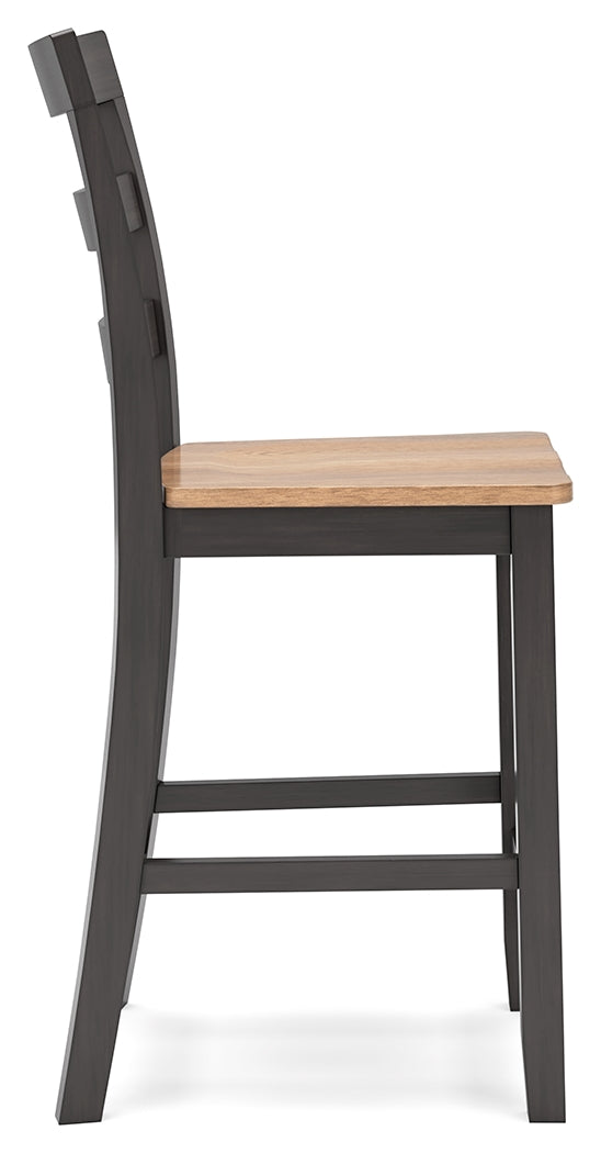 Gesthaven Natural/Brown Counter Height Dining Table and 2 Barstools from Ashley - Luna Furniture