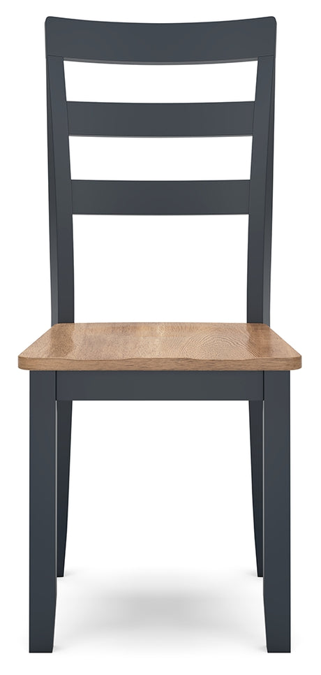 Gesthaven Natural/Blue Dining Table and 2 Chairs from Ashley Furniture - Luna Furniture