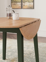 Gesthaven Natural/Green Dining Table and 2 Chairs from Ashley - Luna Furniture