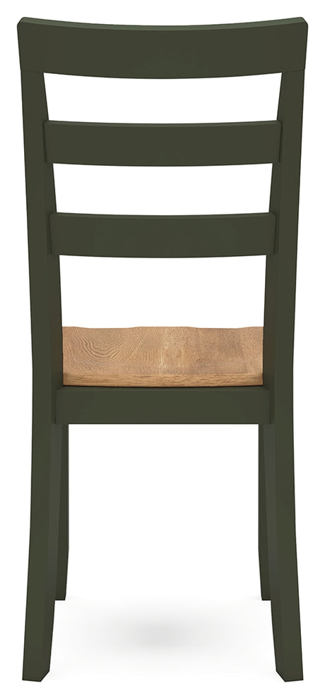 Gesthaven Natural/Green Dining Table and 2 Chairs from Ashley - Luna Furniture