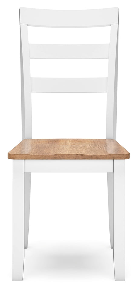 Gesthaven Natural/White Dining Table and 2 Chairs from Ashley - Luna Furniture