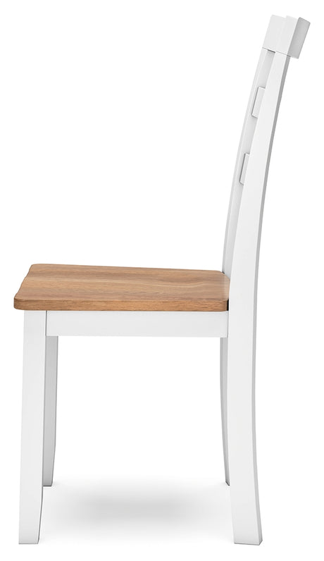 Gesthaven Natural/White Dining Table and 2 Chairs from Ashley - Luna Furniture